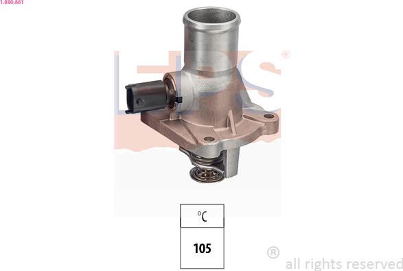 EPS 1.880.861 - Coolant thermostat / housing autospares.lv