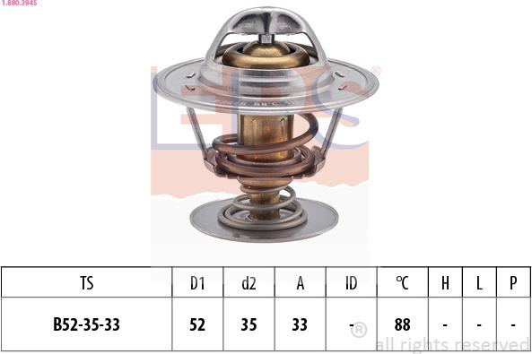 EPS 1.880.394S - Coolant thermostat / housing autospares.lv