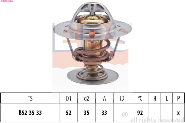 EPS 1.880.396S - Coolant thermostat / housing autospares.lv