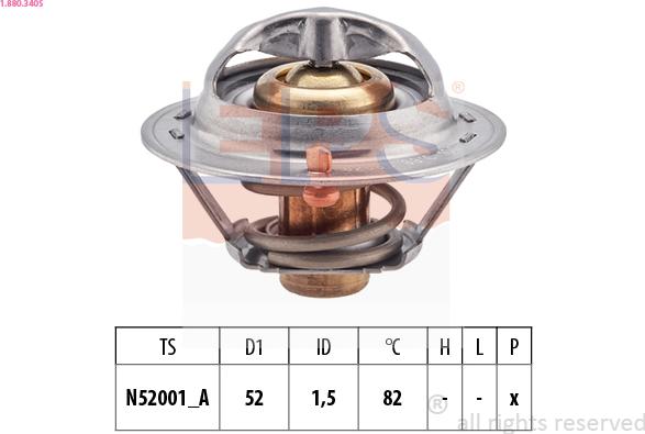 EPS 1.880.340S - Coolant thermostat / housing autospares.lv