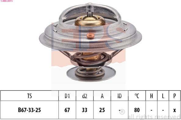 EPS 1.880.301S - Coolant thermostat / housing autospares.lv