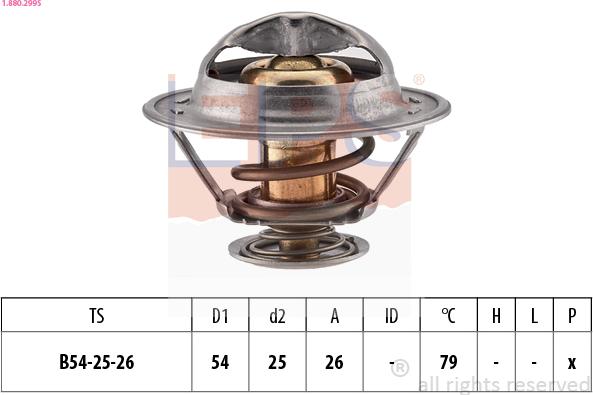 EPS 1.880.299S - Coolant thermostat / housing autospares.lv