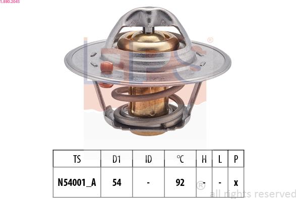 EPS 1.880.204S - Coolant thermostat / housing autospares.lv