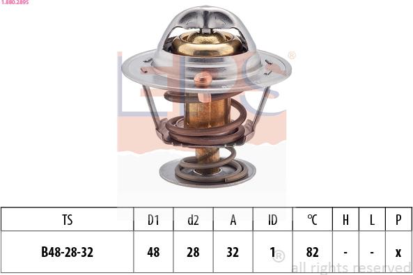 EPS 1.880.289S - Coolant thermostat / housing autospares.lv