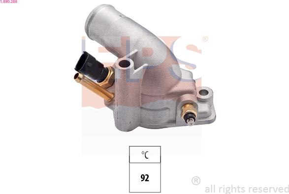 EPS 1.880.288 - Coolant thermostat / housing autospares.lv