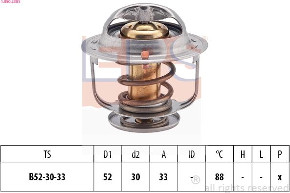 EPS 1.880.238S - Coolant thermostat / housing autospares.lv