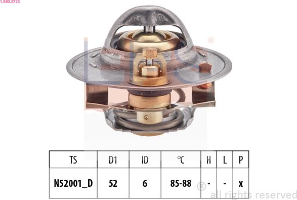 EPS 1.880.272S - Coolant thermostat / housing autospares.lv