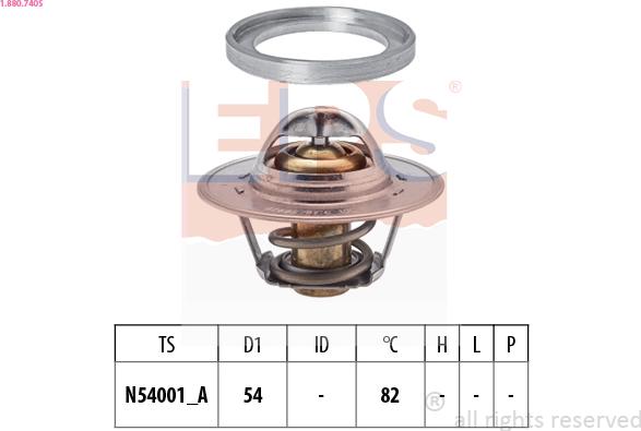 EPS 1.880.740S - Coolant thermostat / housing autospares.lv