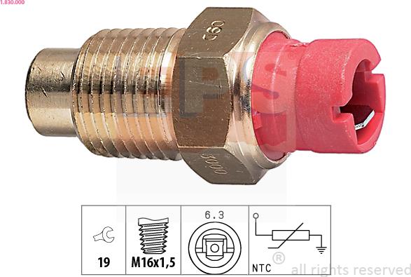 EPS 1.830.000 - Sensor, coolant temperature autospares.lv