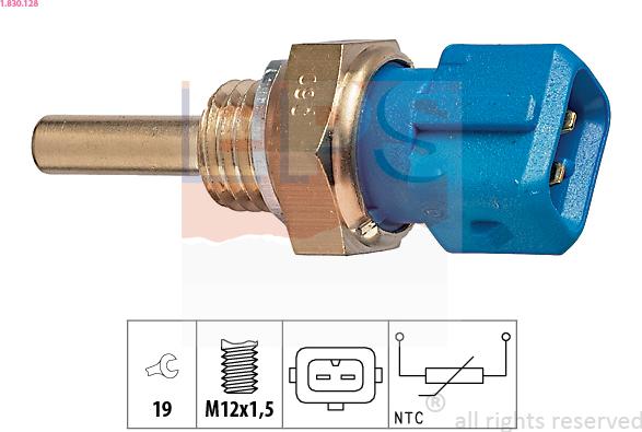 EPS 1.830.128 - Sensor, oil temperature autospares.lv