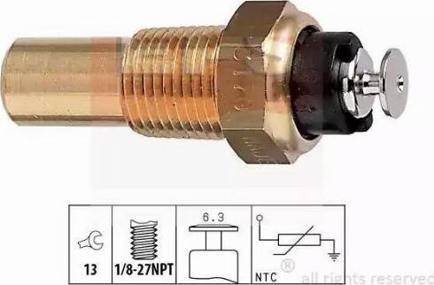 EPS 1.830.170 - Sensor, coolant temperature autospares.lv