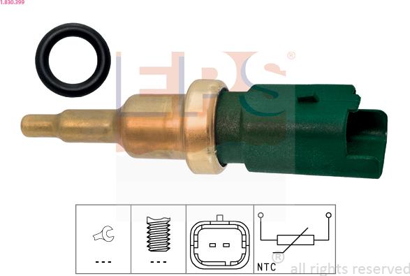 EPS 1.830.399 - Sensor, coolant temperature autospares.lv