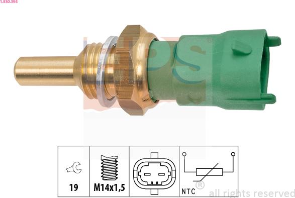 EPS 1.830.394 - Sensor, coolant temperature autospares.lv