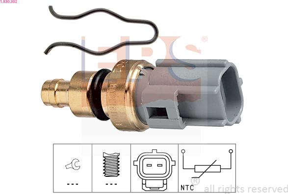 EPS 1.830.302 - Sensor, coolant temperature autospares.lv