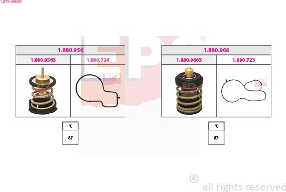 EPS 1.879.985KK - Coolant thermostat / housing autospares.lv