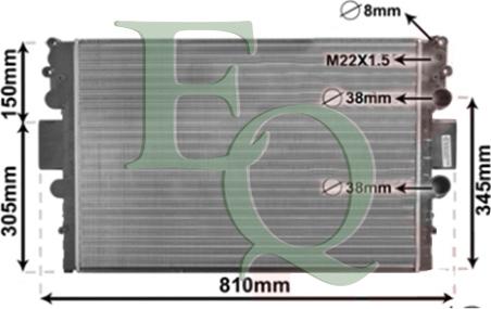 Equal Quality RM0128 - Radiator, engine cooling autospares.lv