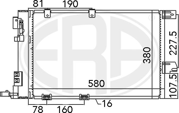 ERA 667043 - Condenser, air conditioning autospares.lv