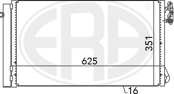 ERA 667104 - Condenser, air conditioning autospares.lv