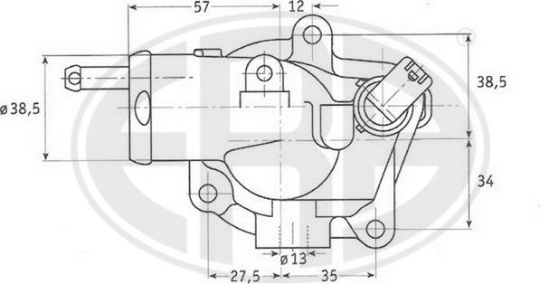 ERA 350176 - Coolant thermostat / housing autospares.lv