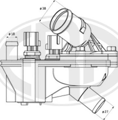 ERA 350349 - Coolant thermostat / housing autospares.lv