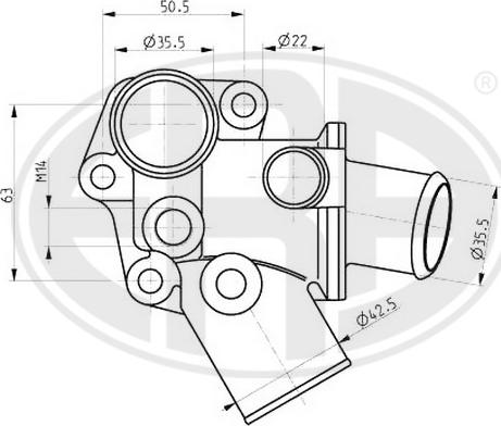 ERA 350360 - Coolant thermostat / housing autospares.lv