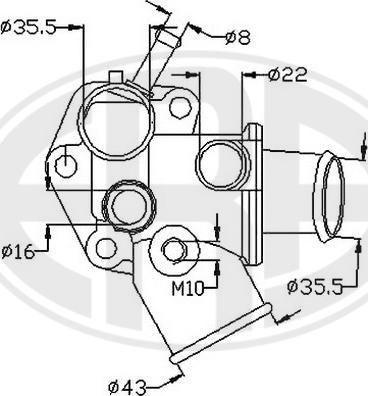 ERA 350257 - Coolant thermostat / housing autospares.lv