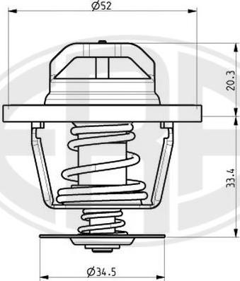 ERA 350214A - Coolant thermostat / housing autospares.lv