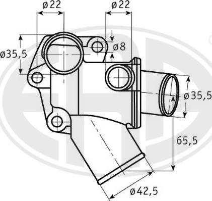 ERA 350211 - Coolant thermostat / housing autospares.lv