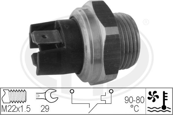 ERA 330165A - Temperature Switch, radiator / air conditioner fan autospares.lv