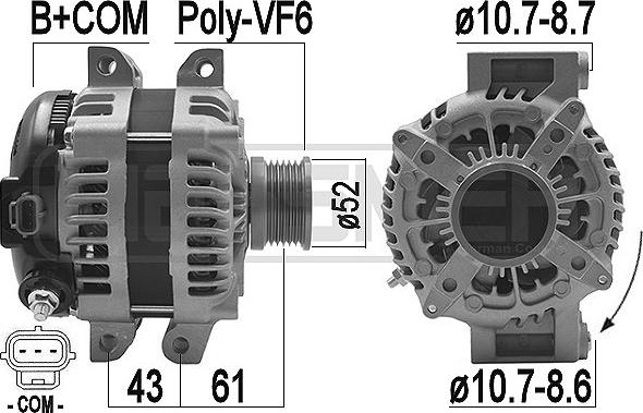 ERA 209465A - Alternator autospares.lv