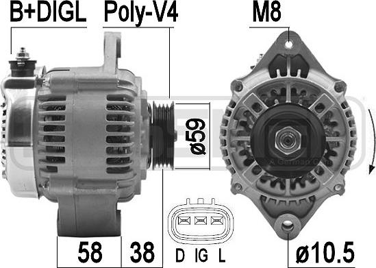 ERA 209488A - Alternator autospares.lv