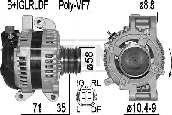 ERA 209517A - Alternator autospares.lv