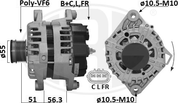 ERA 209642A - Alternator autospares.lv