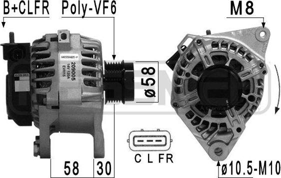 ERA 209005A - Alternator autospares.lv