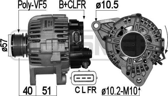 ERA 209006 - Alternator autospares.lv