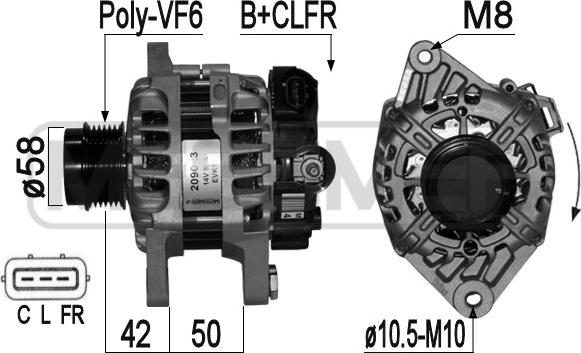 ERA 209023 - Alternator autospares.lv