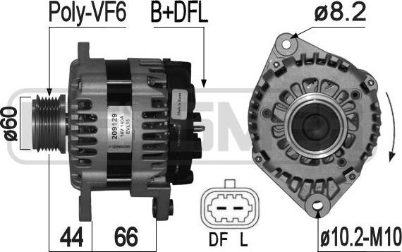 ERA 209129 - Alternator autospares.lv