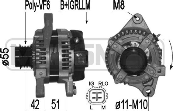 ERA 209360A - Alternator autospares.lv