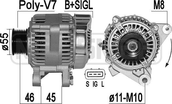 ERA 209384 - Alternator autospares.lv