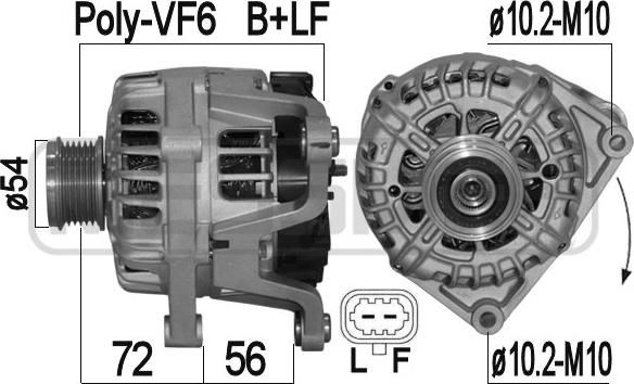 ERA 209330 - Alternator autospares.lv