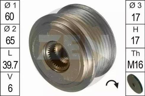 ERA 219046 - Pulley, alternator, freewheel clutch autospares.lv