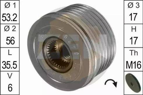 ERA 219040 - Pulley, alternator, freewheel clutch autospares.lv