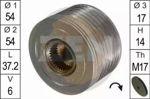 ERA 219047 - Pulley, alternator, freewheel clutch autospares.lv