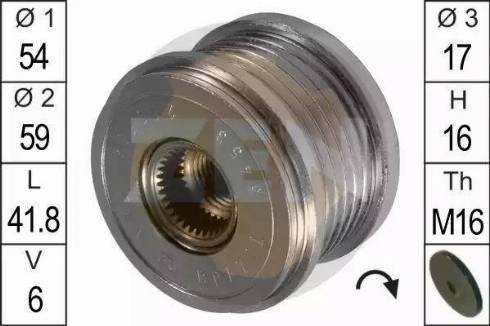 ERA 219054 - Pulley, alternator, freewheel clutch autospares.lv