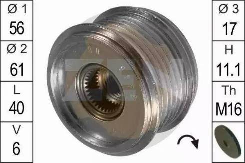 ERA 219050 - Pulley, alternator, freewheel clutch autospares.lv