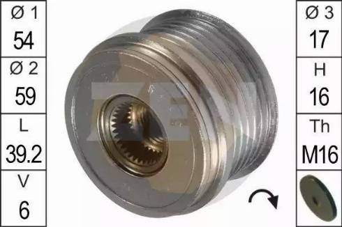 ERA 219051 - Pulley, alternator, freewheel clutch autospares.lv