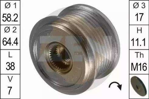 ERA 219053 - Pulley, alternator, freewheel clutch autospares.lv