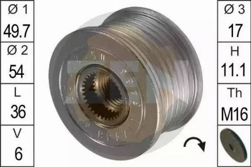 ERA 219064 - Pulley, alternator, freewheel clutch autospares.lv