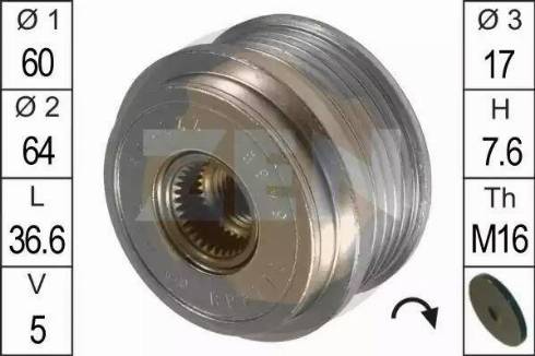 ERA 219066 - Pulley, alternator, freewheel clutch autospares.lv