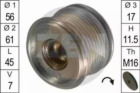 ERA 219062 - Pulley, alternator, freewheel clutch autospares.lv